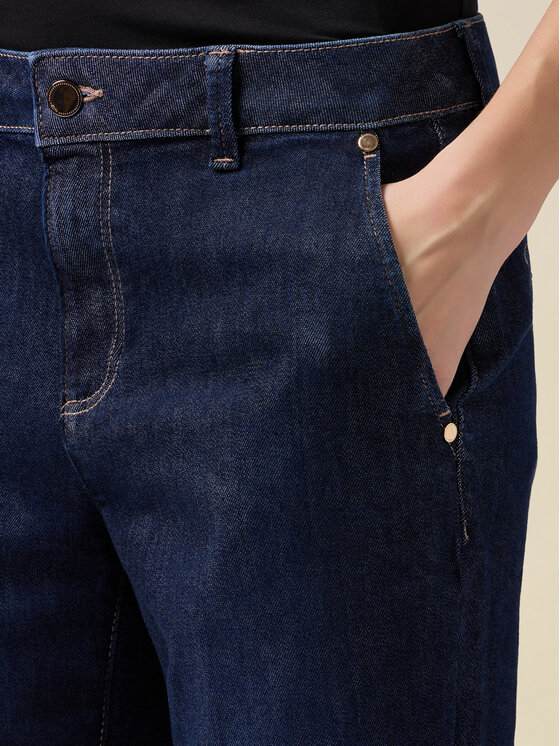 Oltre Oltre Jeansy P492R209134N034 Niebieski Boy Fit