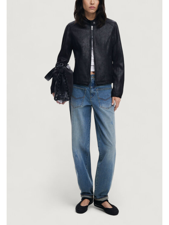 Desigual Desigual Giacca di pelle CHAQ_BASIC Nero Basic Fit