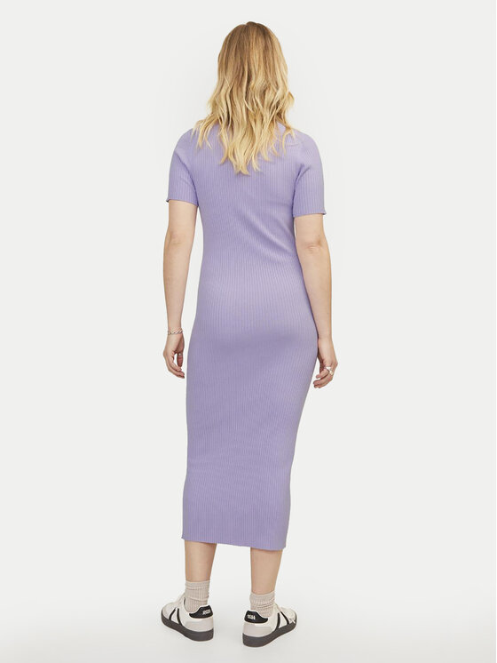 JJXX JJXX Sukienka dzianinowa Ellie 12254342 Fioletowy Slim Fit