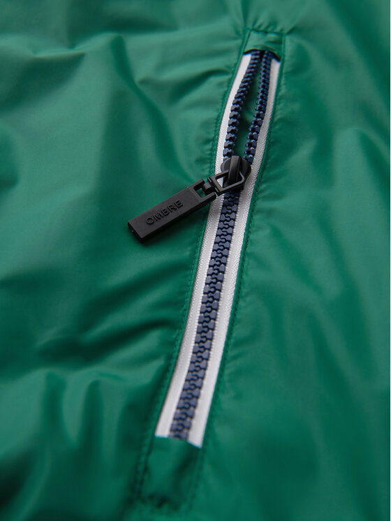 Ombre Ombre Kurtka przejściowa C588 Zielony Regular Fit