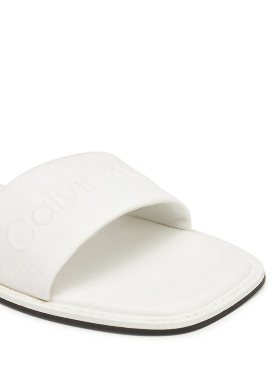 Calvin Klein Calvin Klein Şlapi Flat Slide - He HW0HW02378 Alb