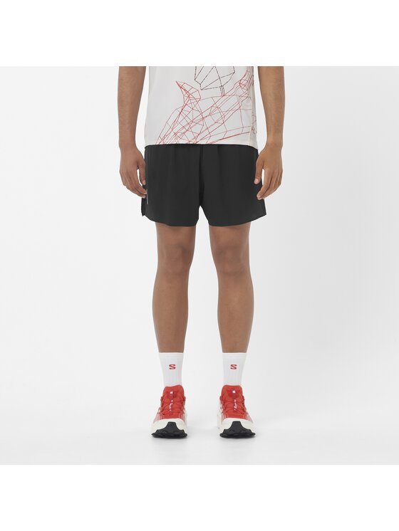 Salomon Salomon Szorty sportowe SENSE AERO STOW 5" Czarny Slim Fit