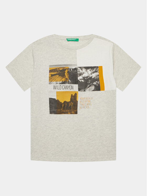United Colors Of Benetton United Colors Of Benetton Футболка 3I1XC10HN Сірий Oversize