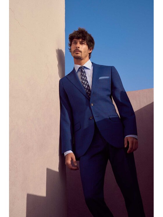 Lancerto Lancerto Garnitur Bangkok Granatowy Regular Fit