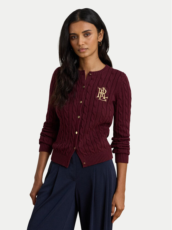 LAUREN RALPH LAUREN LAUREN RALPH LAUREN Kardigán 200932225014 Bordová Regular Fit