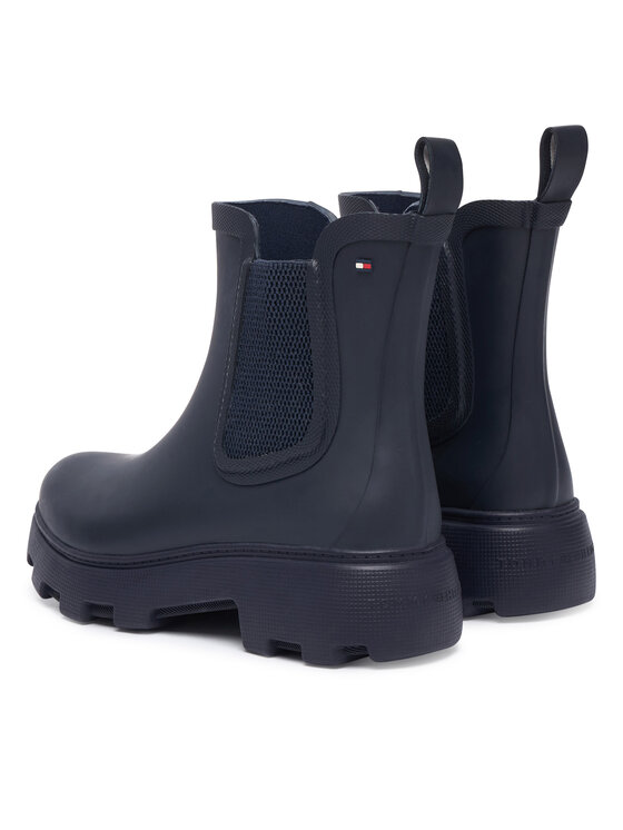 Tommy Hilfiger Tommy Hilfiger Гумени ботуши Flag Cleated FW0FW09387 Тъмносин