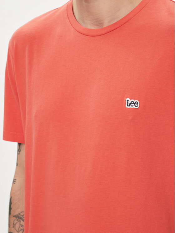 Lee Lee T-särk Patch Logo 112349352 Punane Regular Fit