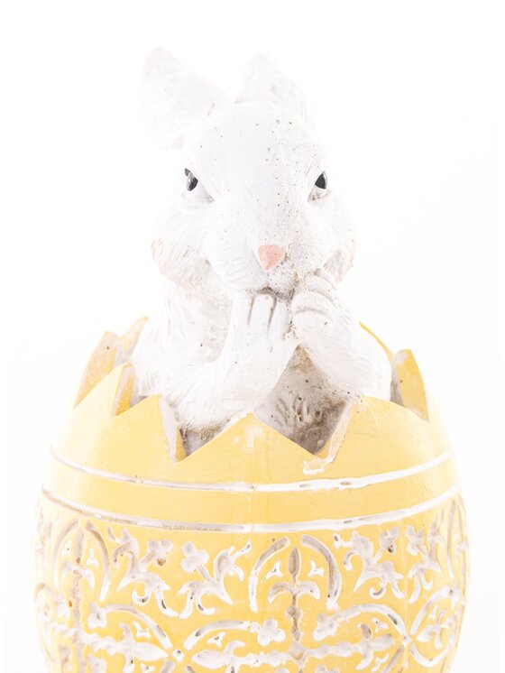 MIAhome MIAhome Figurka króliczek w skorupce PISANKI Pomarańczowy