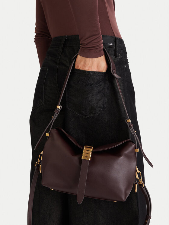 PINKO PINKO Дамска чанта Saddle Baguette Mini AI 25-26 PLTT 105895 A1ZX Бордо