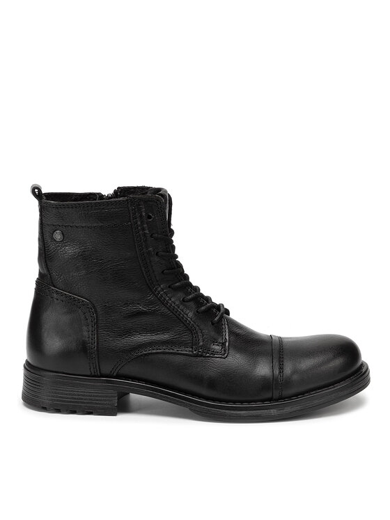 Jack&Jones Čižmy Russel Leather 12155999 Čierna