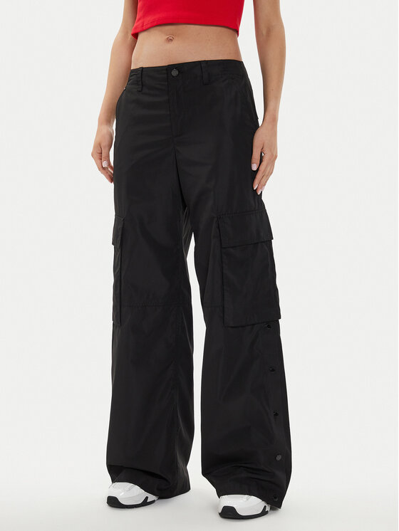 MICHAEL Michael Kors MICHAEL Michael Kors Hlače MT430O77LD Crna Wide Leg