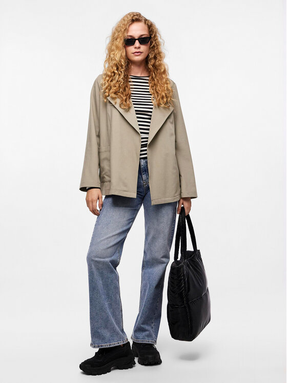 Pieces Pieces Marynarka Bosella 17146550 Beżowy Regular Fit