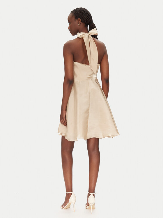 Rinascimento Rinascimento Cocktail obleka CFC0124419003 Zlata Regular Fit