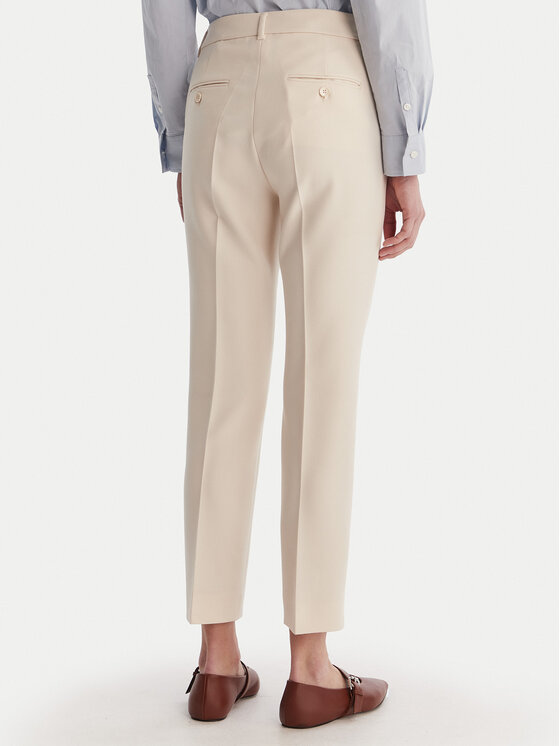 Weekend Max Mara Weekend Max Mara Riidest püksid Rana 2615131021 Ekrüüvärv Slim Fit