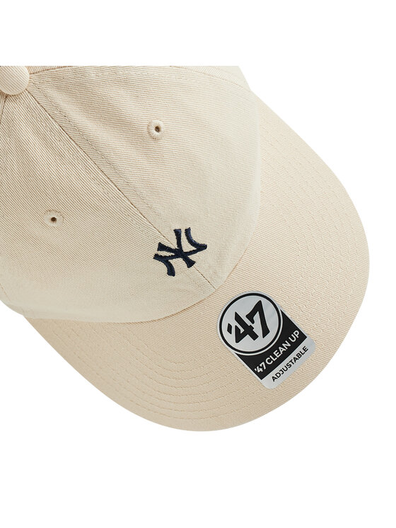 47 Brand 47 Brand Καπέλο Jockey New York Yankees MLB Base Runner Clean Up B-BSRNR17GWS-NT Μπεζ