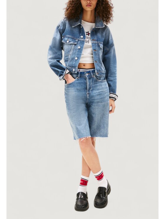 Tommy Jeans Tommy Jeans Giacca di pelle TOMMY GIRL OVSZ CRP Blu Girl Fit