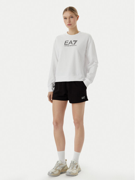 EA7 Emporio Armani EA7 Emporio Armani Set mikina a sportovní šortky 7W000974 AF13135 M0003 Bílá Regular Fit
