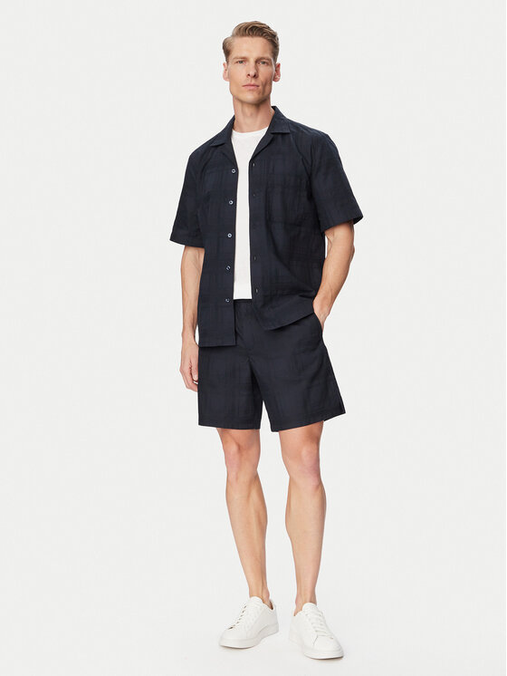 BOSS BOSS Pantaloncini di tessuto Sandrew 50559371 Blu scuro Regular Fit