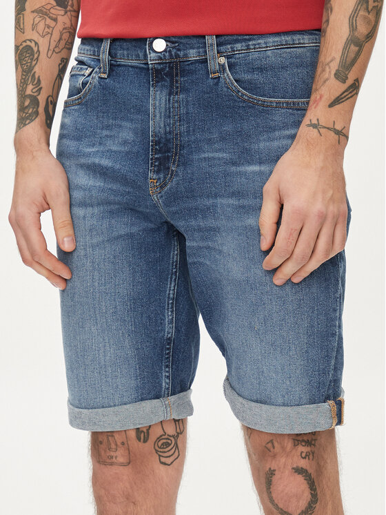 Calvin Klein Jeans Calvin Klein Jeans Pantaloni scurți de blugi J30J324874 Albastru Slim Fit