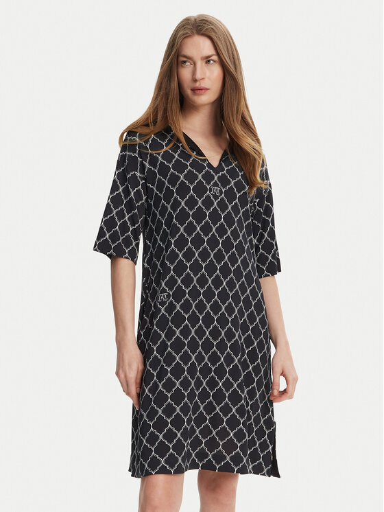 Max Mara Beachwear Max Mara Beachwear Rochie de zi Aidone 2516621079 Negru Relaxed Fit