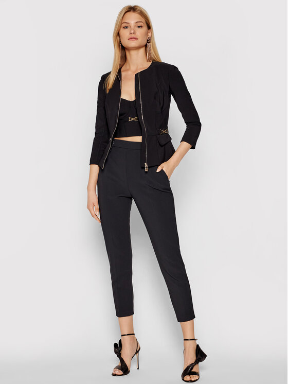 Pantaloni chino PA-390-16E2-V240 Nero Slim Fit