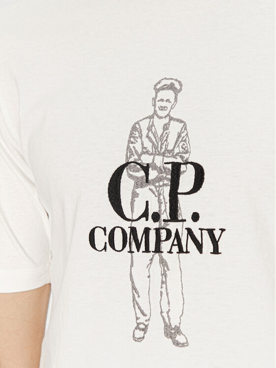 C.P. Company C.P. Company T-shirt 18CMTS288A006057O Bijela Regular Fit