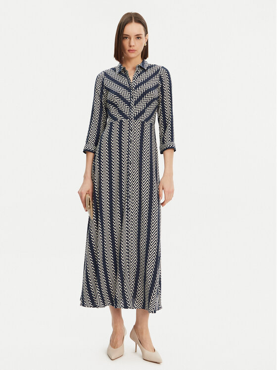 YAS YAS Sukienka koszulowa Savanna 26022663 Granatowy Loose Fit