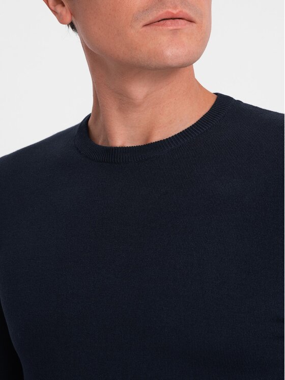 Ombre Ombre Svetr OM-SWBS-0106 Tmavomodrá Regular Fit