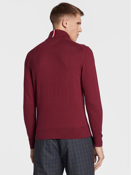 Tommy Hilfiger Tommy Hilfiger Rolák Pima MW0MW28048 Bordó Regular Fit