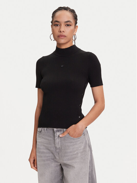 Miss Sixty Miss Sixty Bluză cu gât 6S1RJ37100 Negru Slim Fit