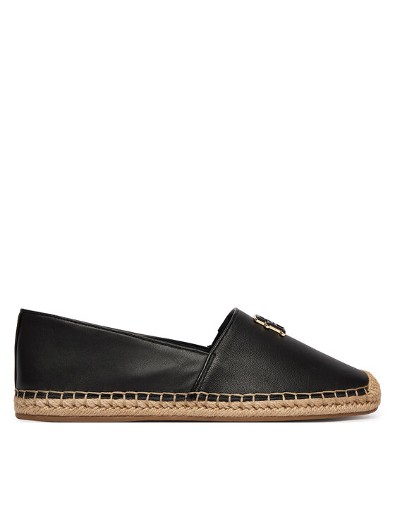 Tommy Hilfiger Tommy Hilfiger Espadrilky Th Logo Leather Espadrille FW0FW09246 Čierna
