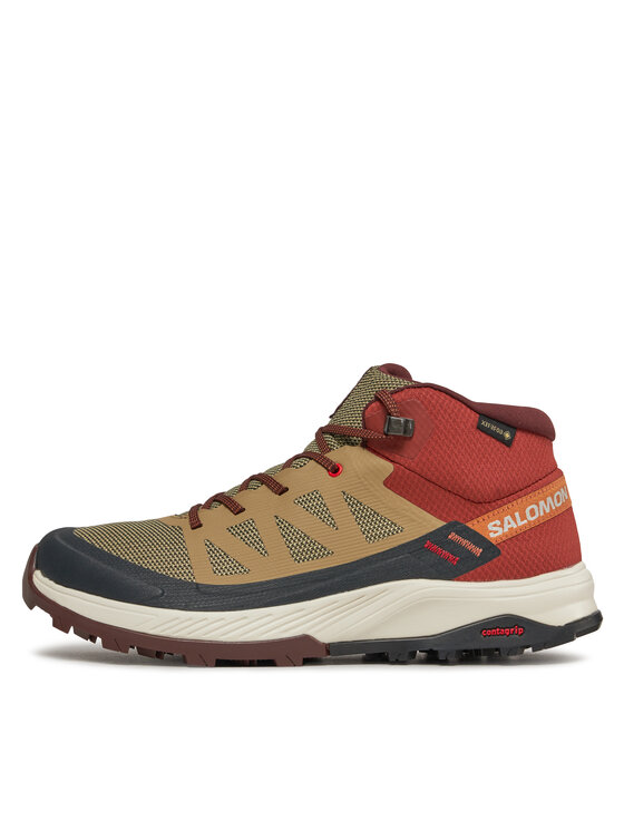 Salomon Salomon Trekking čevlji Outrise Mid Gtx L47143700 Rjava