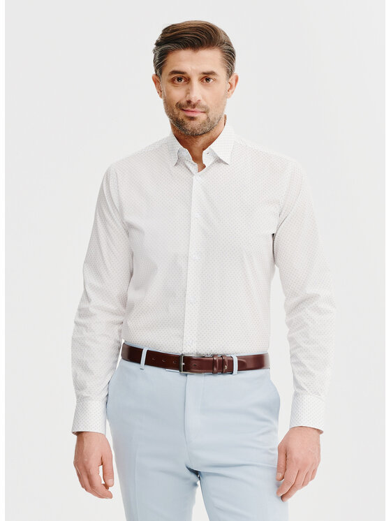 Pako Lorente Pako Lorente Koszula P25SF-1X-039 Biały Slim Fit