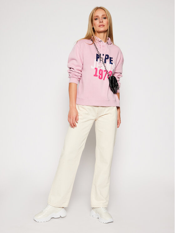 Pepe Jeans Felpa Babe PL580971 Rosa Regular Fit • Modivo.it