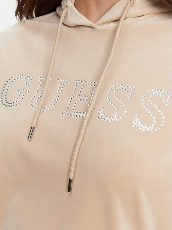 Guess Guess Mikina V4RQ25 K0232 Béžová Regular Fit