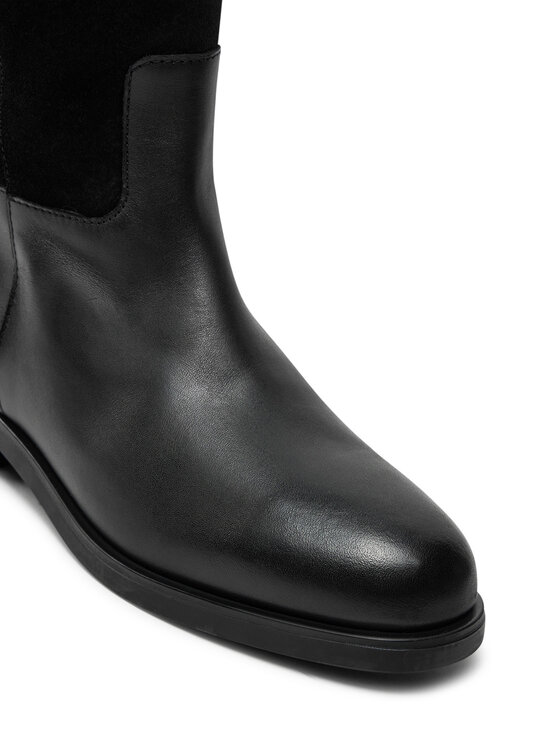 Tommy Hilfiger Tommy Hilfiger Kozaki Th Stud Leather Mix Long Boot FW0FW08341 Czarny