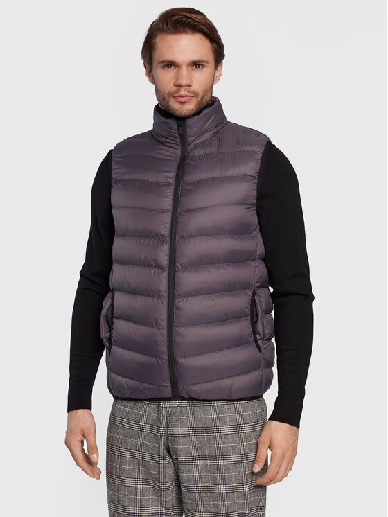 Brave Soul Vestă elegantă MJK-CHADDERTON Gri Regular Fit