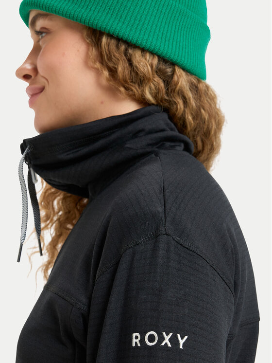 Roxy Roxy Funkčná mikina Vertere Full Zip ERJFT04974 Čierna Regular Fit