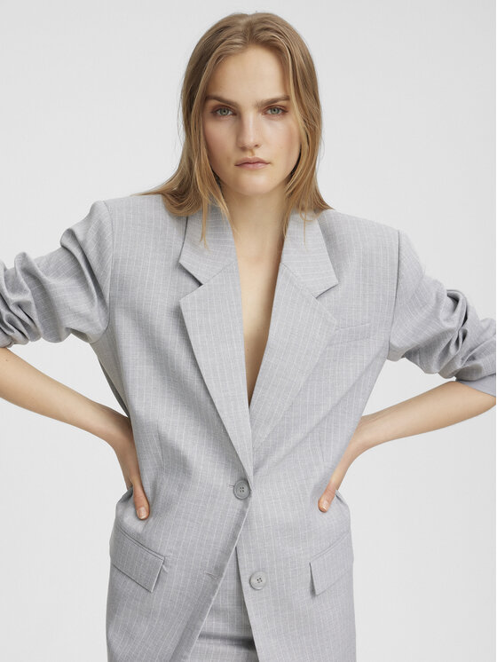 Gestuz Gestuz Marynarka Paula 10908678 Szary Relaxed Fit