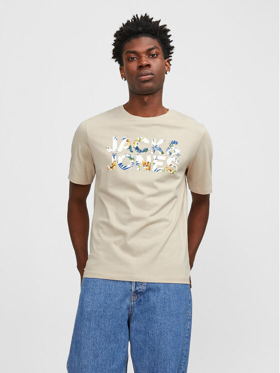 Jack&Jones Tricou Jeff 12250683 Bej Standard Fit