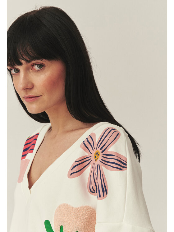 TATUUM Tatuum Mikina RISAF Bílá Loose Fit
