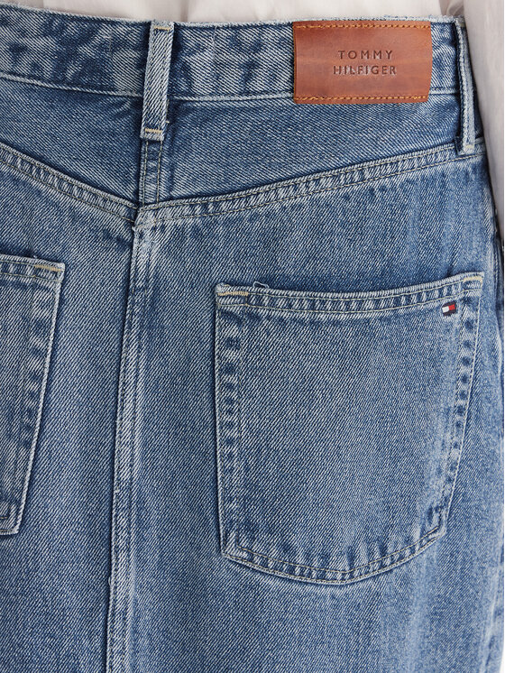 Tommy Hilfiger Tommy Hilfiger Džinsinis sijonas WW0WW46503 Mėlyna Regular Fit