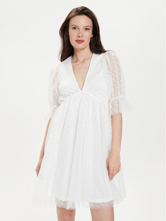 Gina Tricot Gina Tricot Koktélruha 22963 Fehér Regular Fit