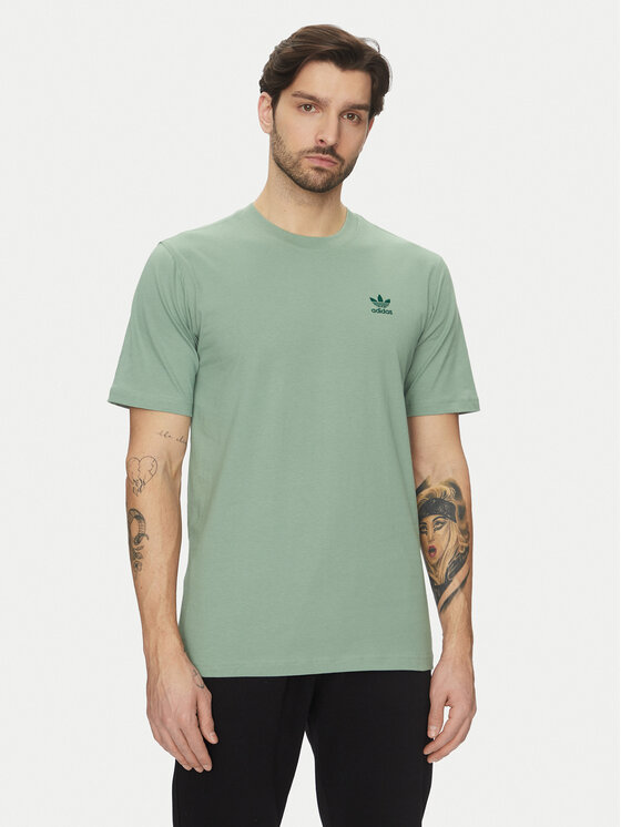 adidas adidas Tričko Trefoil Essentials JC9993 Zelená Regular Fit