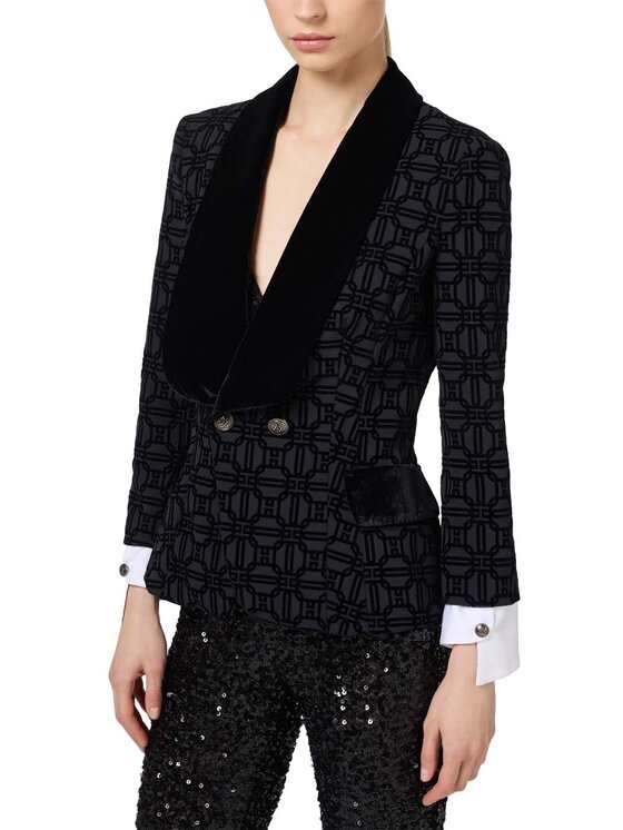 Elisabetta Franchi Elisabetta Franchi Giacca outdoor gi11547e2-110 Nero Regular Fit