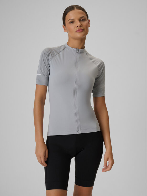 4F 4F Koszulka rowerowa ALTERNATIVE PATH Szary jasny Slim Fit