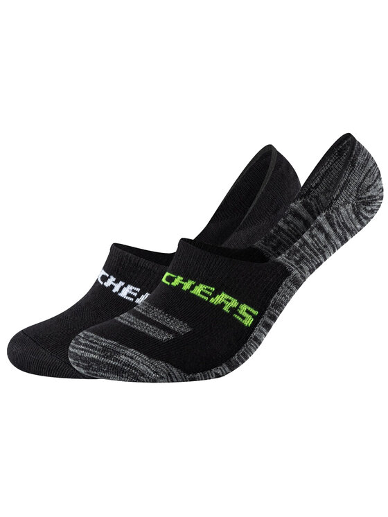 Skechers Skechers Calzini Skechers 2PPK Mesh Ventilation Footies Socks Nero
