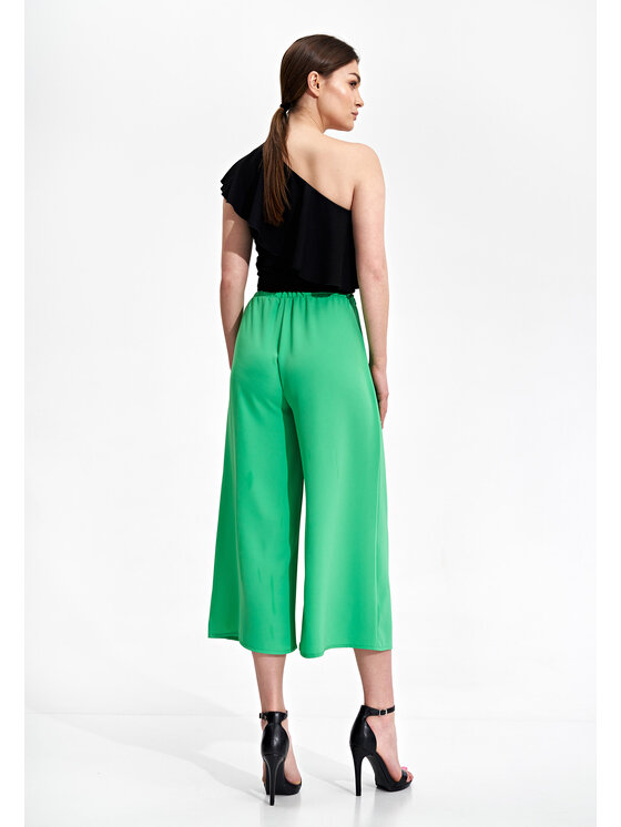 FIGL FIGL Dámské kalhoty M860 Zelená Regular Fit