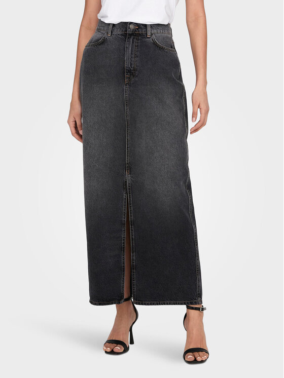 ONLY Jupe en jean Cilla 15320571 Gris Regular Fit Modivo