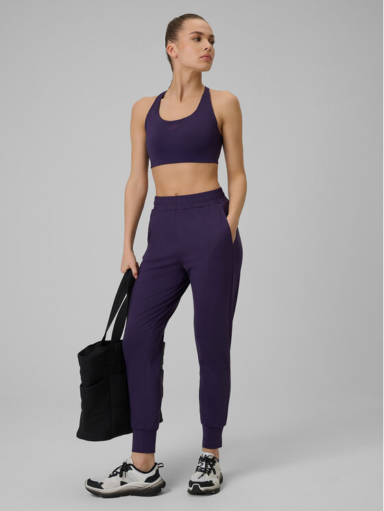 4F 4F Spodnie dresowe MULTI ACTIVE Fioletowy Regular Fit